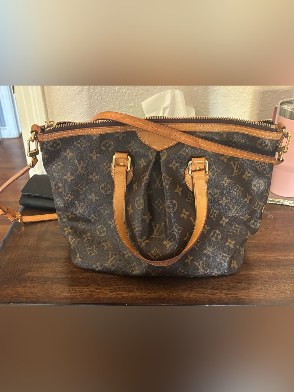 Louis Vuitton Monogram Palermo GM Canvas Tote with Vachetta Leather Trim